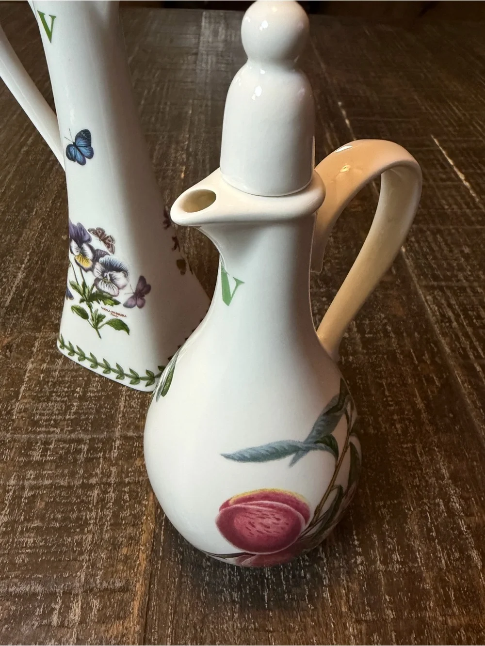 Vintage Portmeirion Cruet Set of 2 – Botanic Garden Viola Hybrida & Pomona
